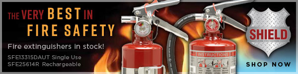 Shield Fire Extinguishers are in stock!