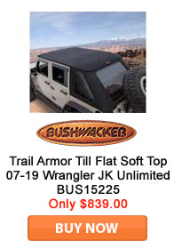 Save on Bushwacker's Soft Top for JK