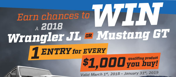 WIN A JL OR Mustang GT