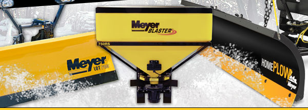 Meyer snow plow and spreader